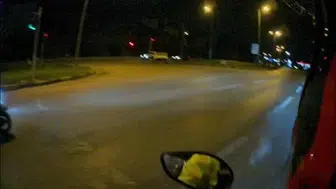 Karabük'te kaza anı kask kamerasına yansıdı
