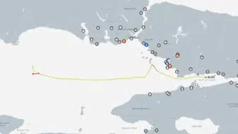 Silivri açıklarında Alsu gemisinin kaza sonrası manevraları dikkat çekti