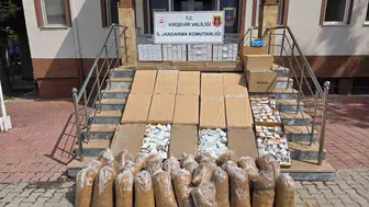 Kırşehir’de 851 bin lira değerinde kaçak makaron ve dolum makinesi ele geçirildi