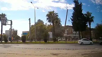 Vinçten düşen beton blok Adıyaman'da paniğe neden oldu
