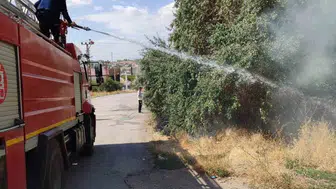 Van’ın Özalp ilçesinde bahçede çıkan yangın kontrol altına alındı
