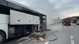 Samsun'da otobüs yangını paniği: Yolcular hızlıca tahliye edildi