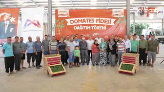 Mersin’de 200 üreticiye domates fideleri verildi