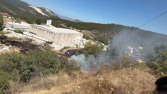 Bilecik'teki mermer fabrikasında yangın: Ormanlık alana sıçramadan kontrol altına alındı