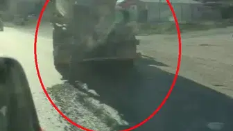 Samandağ'da yola beton döken mikser sürücüsüne ağır ceza