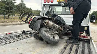 Burdur’da plakasız motosikletten şase ve motor numarası kazındı
