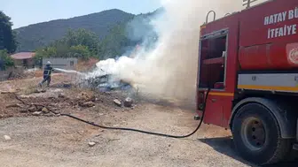 Hatay’ın Hassa ilçesinde bahçe yangınına hızlı müdahale