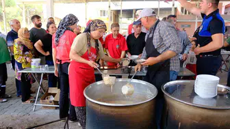 Horsunlu'da düşman işgalinden kurtuluş kutlaması: 15 kazan keşkek zil sesiyle dağıtıldı