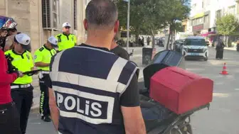 Elazığ’da motosiklet denetimlerinde trafik güvenliğine dikkat
