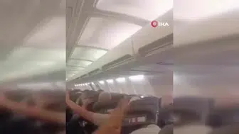İran'da yolcu uçağında kabin tavanı çöktü: Panik dolu anlar yaşandı