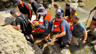 Kahramanmaraş'ta yaralanan vatandaşa kanyon kurtarma operasyonu