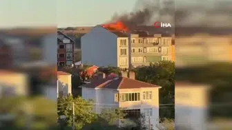 Muratlı'da çatı yangını, hızlı müdahale alt katları kurtardı