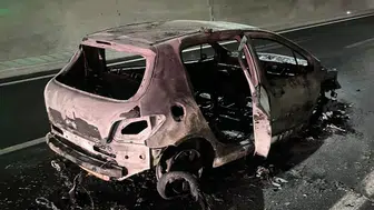 Troya tünelinde meydana gelen otomobil yangını paniğe neden oldu