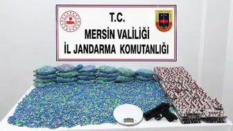 Mersin'de uyuşturucu baskını: 70 bin hap ele geçirildi