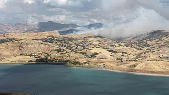 Tunceli’nin Mazgirt ilçesinde kırsal alan yangınına müdahale ediliyor