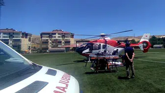 Felç ve inme geçiren hasta hava ambulansıyla Malatya'ya sevk edildi