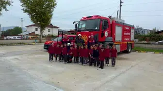 Turhal Belediyesi’nden ilkokul öğrencilerine yangın güvenliği eğitimi