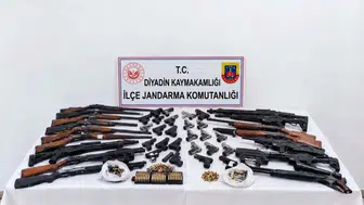 Diyadin’de gerçekleştirilen operasyonda 41 silah ele geçirildi