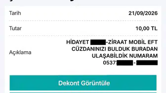 Elazığ'da cüzdanını bulan şahıs, sahibine 10 TL gönderdi