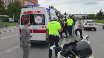 Motosiklet sürücüsü, yaya geçidindeki çocuğa çarpıp kaçtı