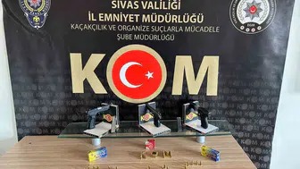Sivas merkezli 4 ilde eş zamanlı kaçak silah operasyonu yapıldı