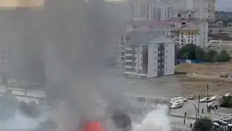 Sivas'ta akaryakıt istasyonu yakınında yangın paniği