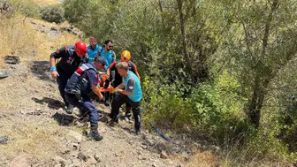 Yozgat'ta dere yatağına düşen vatandaşa hızlı müdahale