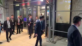 Cumhurbaşkanı Erdoğan, Trump’ın yemeğine katılmak için Türkevi’nden ayrıldı