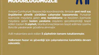 Ankara Emniyeti yeni nesil suç örgütlerine darbe vurdu: 5 tutuklama