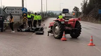 Karabük'te motosiklet ile traktör kazasında 2 kişi yaralandı