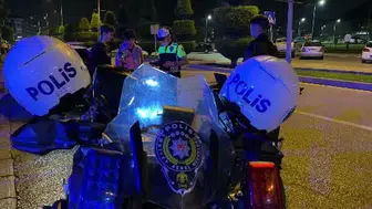 Bolu'da gece denetiminde motosiklet sürücülerine trafik güvenliği uyarısı