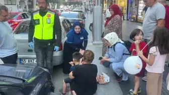 Küçük çocuğa otomobil çarptı: hafif yaralı