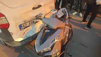 Isparta'da zincirleme kazada motosiklet sürücüsü yaralandı