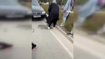 Eskişehir'de sinir krizi geçiren sürücüye komşularından destek