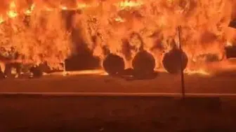 Kars’ta seyir halindeki tır alev aldı, şoför kurtuldu