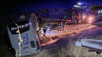 Amasya’da yolcu otobüsü şarampole uçtu: 24 yaralı
