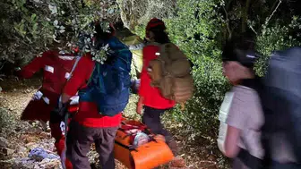 Likya yolunda kaza geçiren turistin kurtarılması büyük bir özveriyle gerçekleşti