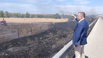 Başkan Yüksel'in dikkati yangını önledi: Çiftlik tehdidi atlattı