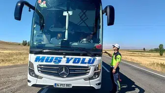 Muş'ta otobüs denetimleri yol güvenliğini artırıyor