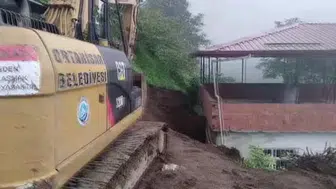Trabzon'da toprak kaymasında bir işçi hayatını kaybetti