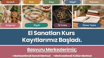 Merkezefendi Belediyesi'nden el sanatları kurslarına yoğun ilgi