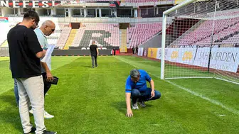 Eskişehir stadyumunda yeni sezon hazırlıkları tüm hızıyla sürüyor