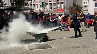Aydın tarım müdürlüğünde yangın ve deprem tatbikatı yapıldı