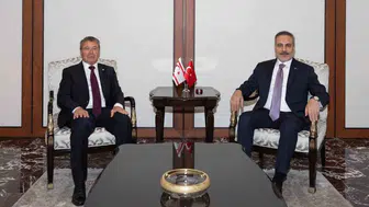 Hakan Fidan, KKTC Başbakanı Ünal Üstel ile Ankara'da buluştu