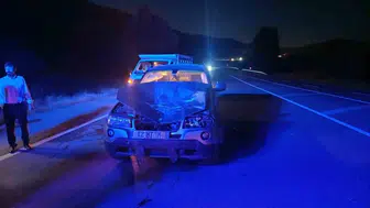 Bingöl'de otomobil ata çarptı: 1 kişi yaralandı