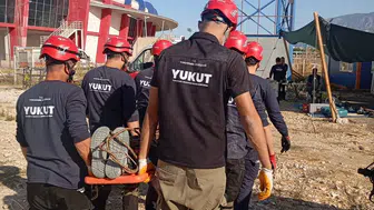 Yukut, AFAD akreditasyon sınavı için tatbikat yapıyor