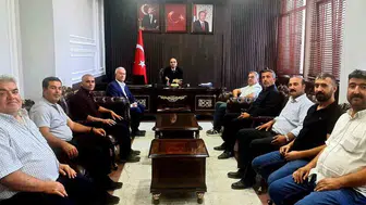 Hasan Altun, kaymakam Ceylan'a hayırlı olsun ziyaretinde bulundu