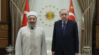 Erdoğan, diyanet işlerini görüşmek üzere başkan arpaguş’u kabul etti