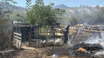 Kastamonu'da örtü yangını tehlikesi: Bağ evleri kurtarıldı