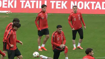 A Milli Takım, İtalya maçı öncesi son antrenmanını tamamladı
